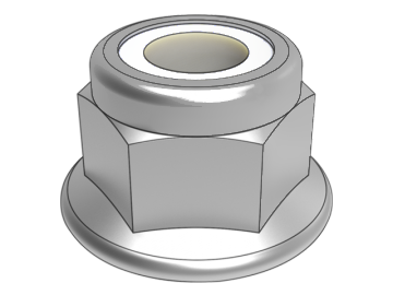 GB6183.1 White Hexagon flange lock nuts with non-metallic inserts