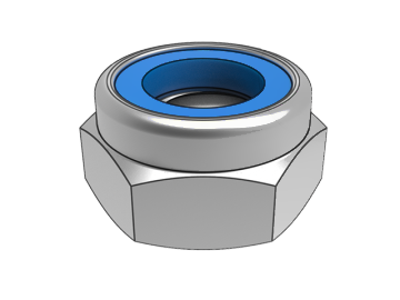 DIN985 Lenny Hexagon thin lock nuts with non-metallic inserts