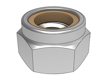 DIN982 brown rubber Hexagon lock nuts with non-metallic buckle inserts