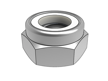 DIN985 white Hexagon thin lock nuts with non-metallic inserts