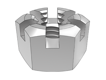 GB58 Type 1 hexagon slotted nut