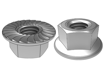 How does the coating of organic material affect the hex-flange-nut?