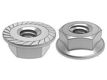 ASME B18.16.4.1 Hexagon Flange Nut (with non-slip teeth)