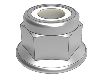 GB6183.1 White Hexagon flange lock nuts with non-metallic inserts