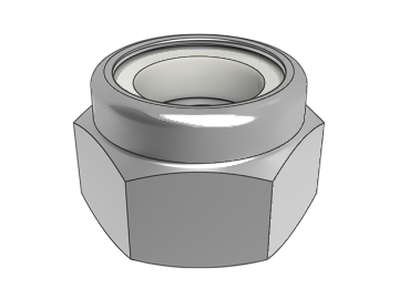 GB889.2 White Ni Type 1 non-metallic insert hexagon lock nut with fine pitch