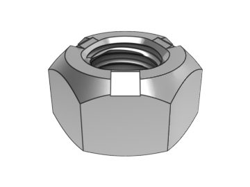 GB6185.2-B2 type all-metal hexagonal lock nut with fine pitch (three-point pressure)