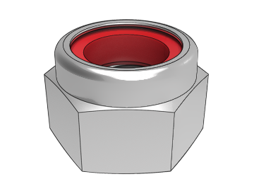 GB889.1 Red Ni Type 1 hexagon lock nut with non-metallic insert