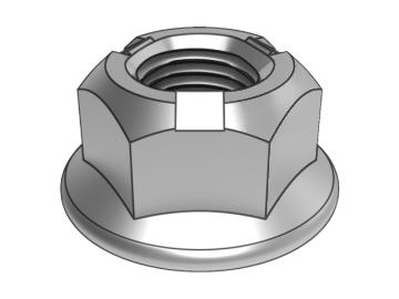 GB6187.2-B all-metal hexagonal flange face lock nut with fine pitch (three-point pressure)