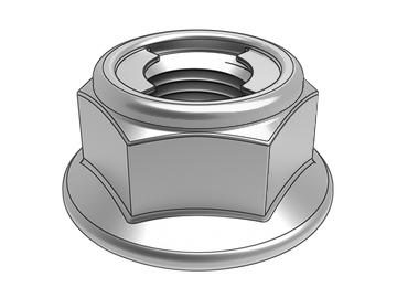 GB6187.2-A All-metal hexagonal flange face lock nut with fine pitch thread (clutch type)