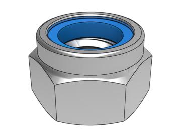 DIN982 Lenny Hexagon lock nuts with non-metallic buckle inserts