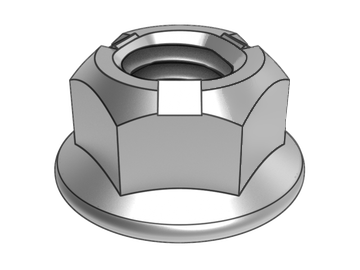 GB6187.1-B All-gold flexed hexagonal flange lock nut (three-point pressure)