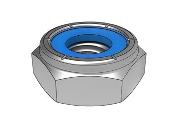 ASME B18.16.6.8 NTM type blue non-metallic insert hexagonal lock thin nut