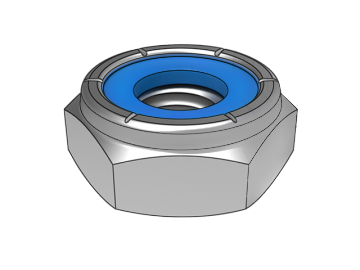 ASME B18.16.6.8 NTM type blue non-metallic insert hexagonal lock thin nut