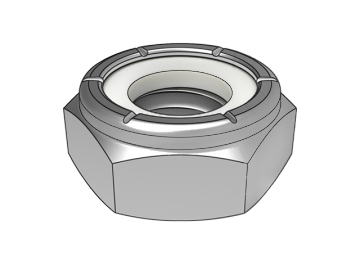 ASME B18.16.6.4 NTE type white non-metallic insert hexagonal lock thin nut