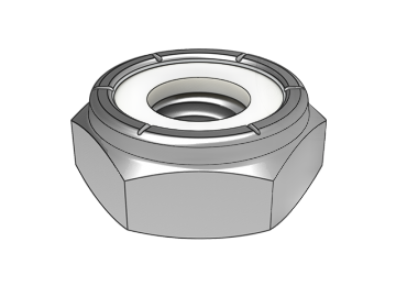 ASME B18.16.6.8 NTM type white non-metallic insert hexagonal lock thin nut