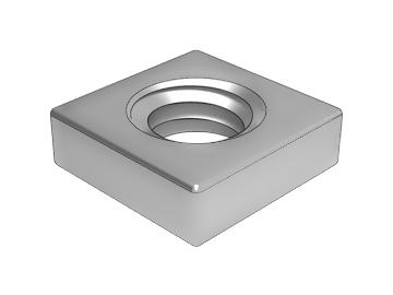 DIN562 square thin nut without chamfer