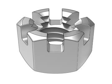 GB59 Small hexagon slotted thin nuts