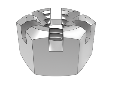 GB58 Type 1 hexagon slotted nut