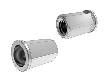 GB17880.5 flat head hexagon rivet nuts