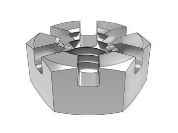 GB60 Hexagon Slotted Thin Nut