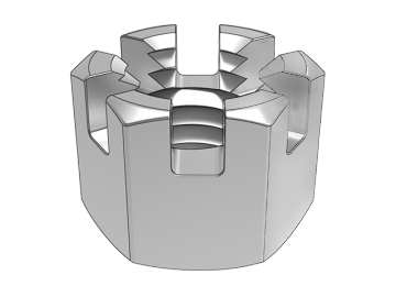 GB57 Small Hexagon Slotted Nut