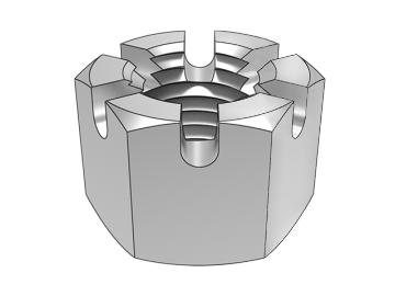 DIN935-1A type 1 hexagon slotted nut