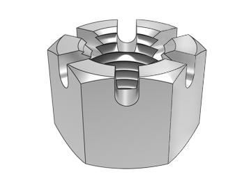 DIN935-1A type 1 hexagon slotted nut