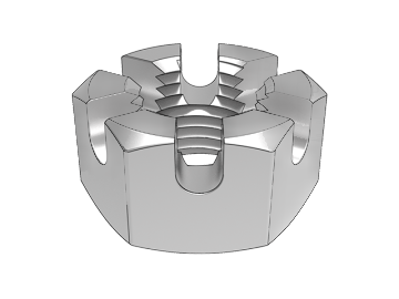 GB9459 Hexagonal slotted thin nut with fine thread